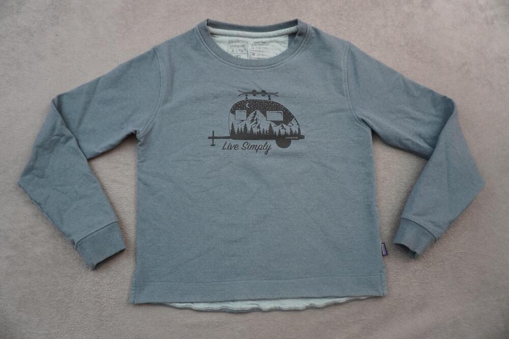 Patagonia Sweatshirt Womens Small Blue Live Simply Uprisal Crew Pullover Fleece